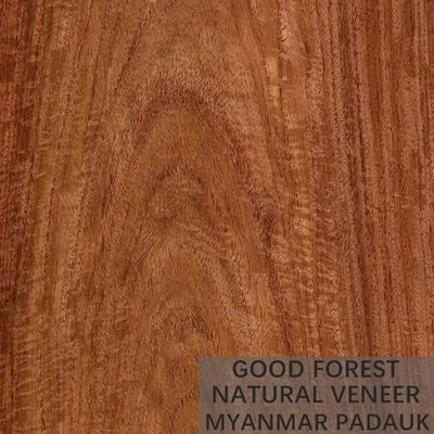 Specjalnie Myanmar Bubinga Czerwony Fornir Drewniany Naturalna Nieregularna Tekstura