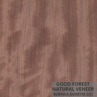 Specjalnie Myanmar Bubinga Czerwony Fornir Drewniany Naturalna Nieregularna Tekstura