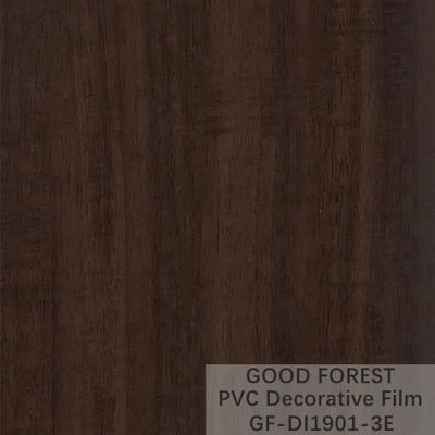 Dekoracyjna czarna folia PVC o szerokości 1260 mm - 1330 mm Drewniane słoje
