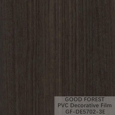 Dekoracyjna czarna folia PVC o szerokości 1260 mm - 1330 mm Drewniane słoje