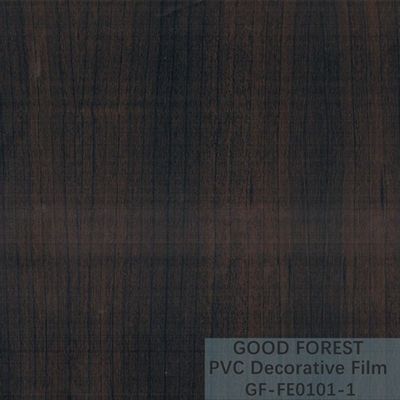 Dekoracyjna czarna folia PVC o szerokości 1260 mm - 1330 mm Drewniane słoje