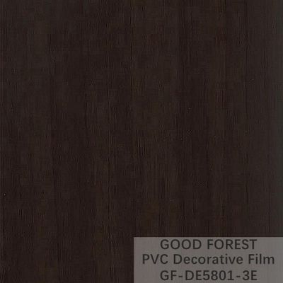 Dekoracyjna czarna folia PVC o szerokości 1260 mm - 1330 mm Drewniane słoje