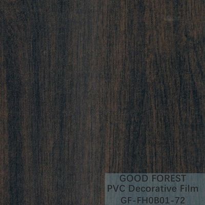 Dekoracyjna czarna folia PVC o szerokości 1260 mm - 1330 mm Drewniane słoje