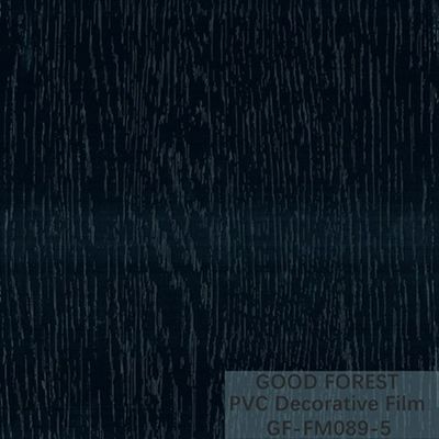 Dekoracyjna czarna folia PVC o szerokości 1260 mm - 1330 mm Drewniane słoje
