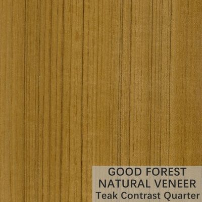 Naturalny fornir z drewna tekowego Naturalny fornir cięty z koroną Certyfikat FSC