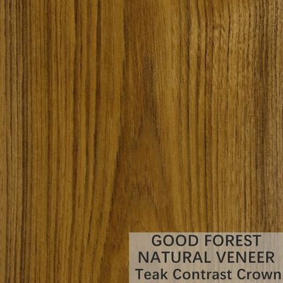 Naturalny fornir z drewna tekowego Naturalny fornir cięty z koroną Certyfikat FSC