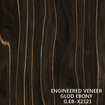 2500-3100MM Ebony Engineered Wood Fornir X2121 Złoto Nieregularna tekstura Cięcie na drzwi