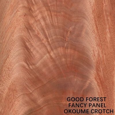 Panel hotelowy Naturalny Okoume Crotch Specjalny fornir fornirowany 2745 mm Wydłużony rozmiar Można dostosować usługę