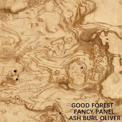 Wydłużony rozmiar Fancy Natural Ash Burl Oliver Wood Fornir Książka Dopasuj łączenie do dekoracji hotelu ISO