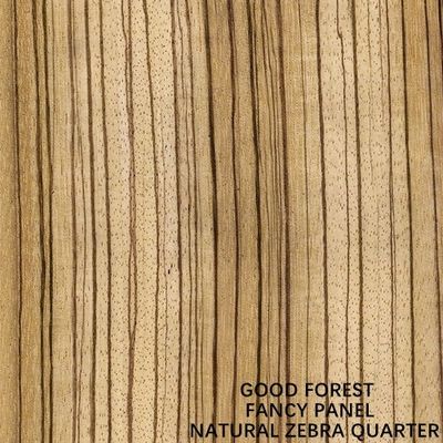 Fancy Panels Zebra Wood Fornir Quarter Grain Standardowy rozmiar 2440 * 1220 Mm Dobra wydajność dostaw od producenta z Chin