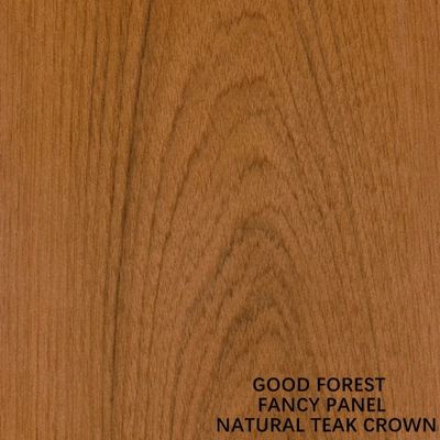 Naturalna korona z drewna tekowego okleina drewniana fantazyjna płyta ze sklejki Mdf płyta wiórowa meble płyta bazowa 2440 2745mm długość