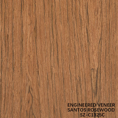 Laminatowy Santos Rosewood Wooden Veneer Korona grubość ziarna można dostosować 0,15-1,8 mm