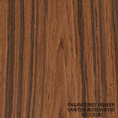 Inżynierowie Santos Rosewood Wooden Veneer Standard Size 2500*640mm Grade A For For Interior Furniture Face China Makes
