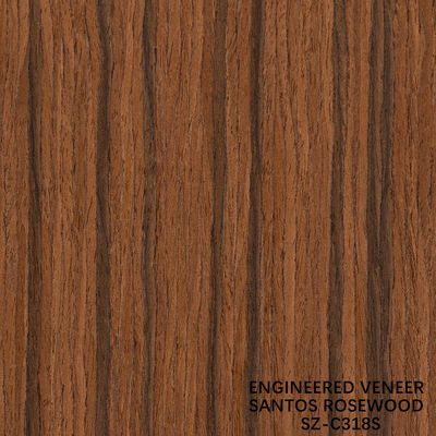Inżynierowie Santos Rosewood Wooden Veneer Standard Size 2500*640mm Grade A For For Interior Furniture Face China Makes