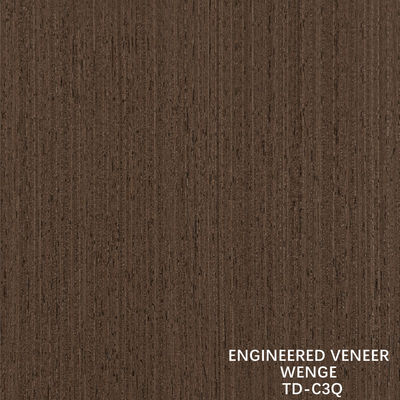 Recone Wenge Wooden Veneer Fein-Line Thickness 0.15-1.8mm Fleeced Back For Interior Doors And Windows Węgiel do drzwi i okien