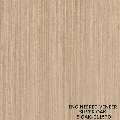 Inżynieryjne drewno finery Quarter Cut of Silver Oak Sheet Grubość 0,4 mm