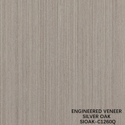 Inżynieryjne drewno finery Quarter Cut of Silver Oak Sheet Grubość 0,4 mm