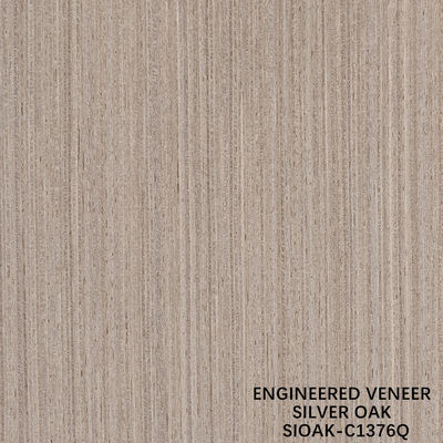 Inżynieryjne drewno finery Quarter Cut of Silver Oak Sheet Grubość 0,4 mm