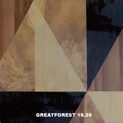 Artystyczny Parkiet drewniany Fener Symetryczny Kolaż Wzorzec geometryczny Bogaty w kolory Malowanie drewniane 0,55 mm