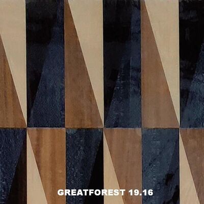 Artystyczny Parkiet drewniany Fener Symetryczny Kolaż Wzorzec geometryczny Bogaty w kolory Malowanie drewniane 0,55 mm