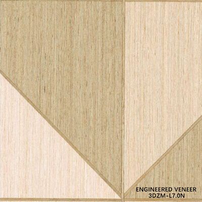 0.5mm 3D Engineered Veneer - FSC Certified Custom Wood Texture Veneer For Interior Doors 3DZM-L7.0N