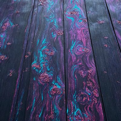 Colorful Iridescent Plant Dyed Natural Wood Veneer, Eco-Friendly Decorative Wood Veneer for Cabinets, Doors, Furniture and Interior Decoration