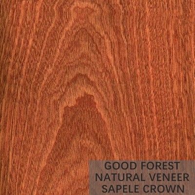 Naturalna okleina z drewna Sapele Figurowa okleina z drewna do dekoracji