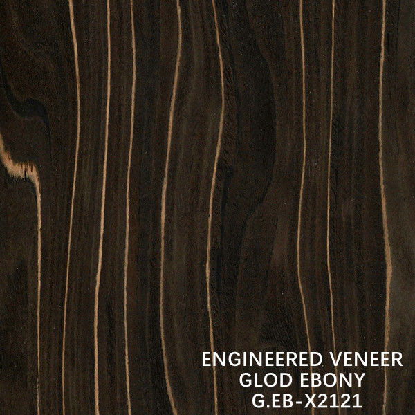 2500-3100MM Ebony Engineered Wood Fornir X2121 Złoto Nieregularna tekstura Cięcie na drzwi