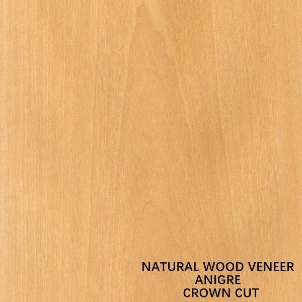 Dekoracja Naturalne drewno Anigre Veneer Flat Cut Crown Ziarno 0,18-0,55 mm Grubość