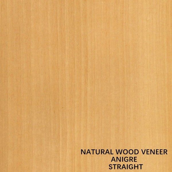 Dekoracja Naturalny Anigre Wooden Veneer Quarter Cut Straight Grain Aningre dla drzwi i okien