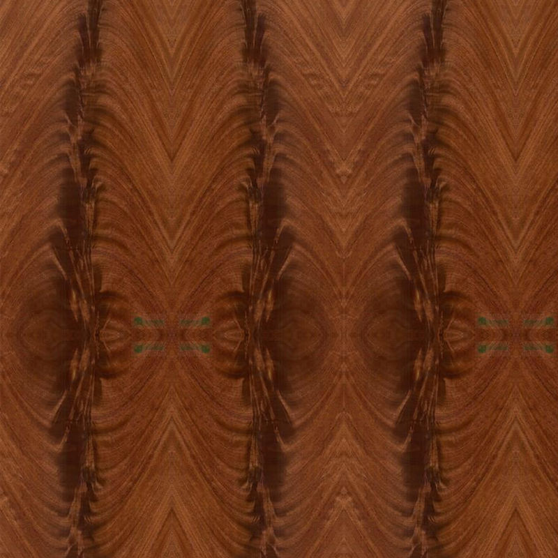 Dekoracja hotelu Naturalna okleina z drewna mahoniowego Un Normal Crotch Grain Man Made