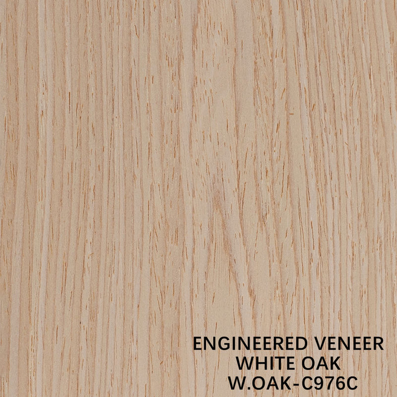 Zrekonstytucja drewna dekoracyjnego inżynierii veneer biały dąb 976C Crown ziarno 0,15-0,55 mm