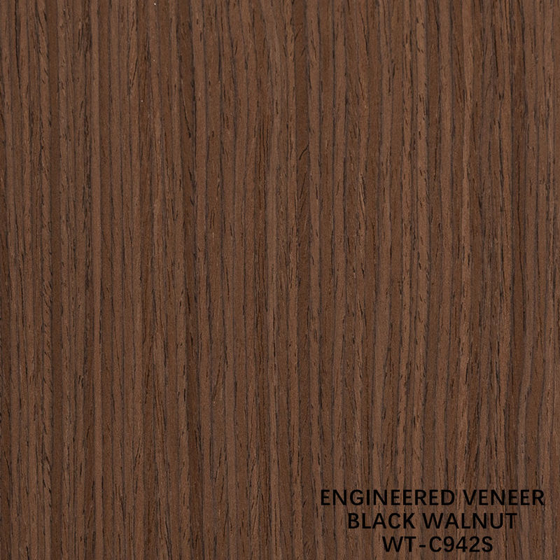 For Engineeringu Fornirowany Orzech Amerykański Cięty Ćwierćwałkowo, Usłojenie Pionowe WT-C942S / 943S / 983S / 992S Do Drzwi Wewnętrznych