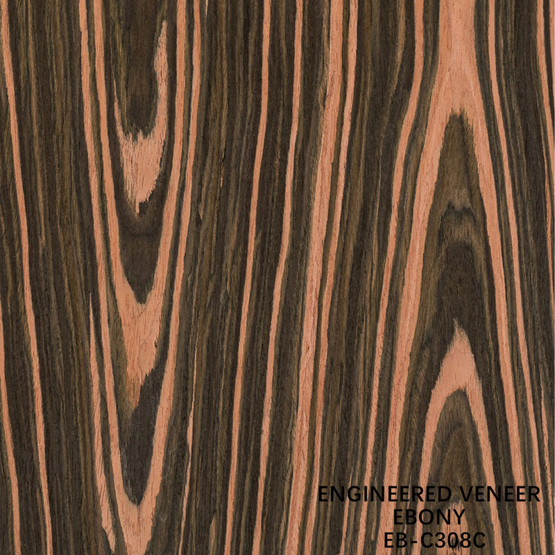 Zrekonstruowane drewno inżynieryjne fałdowanie Crown Cut Ebony 0,15-0,60 mm grubość dla wnętrza samochodu