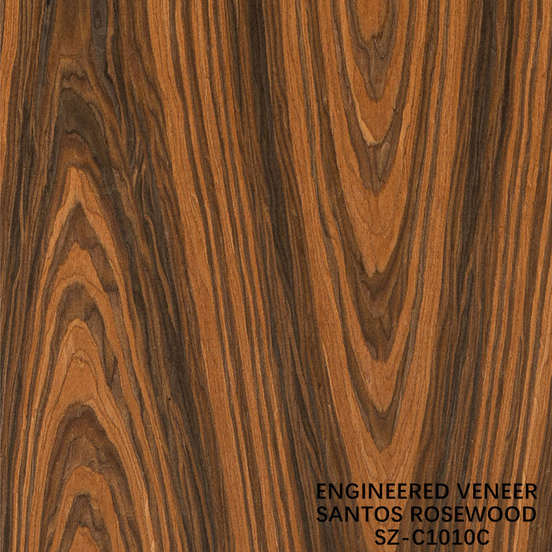 Laminatowy Santos Rosewood Wooden Veneer Korona grubość ziarna można dostosować 0,15-1,8 mm