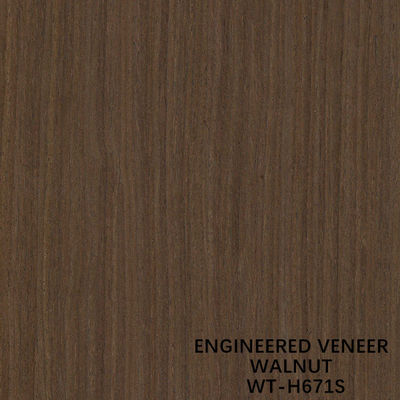 Odtworzony fornir z czarnego orzecha H671s Plaster Cut Technics Pionowe ziarno Dobra cena z fabryki w Chinach do drzwi