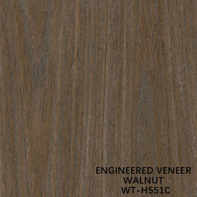 Naturalny fornir z drewna orzechowego, cięty płasko, barwiony, z widocznym usłojeniem, łączony do szerokości 640/1280mm do sklejki ozdobnej WT-H551C