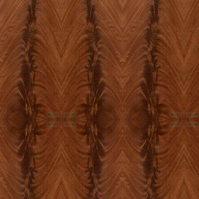 Dekoracja hotelu Naturalna okleina z drewna mahoniowego Un Normal Crotch Grain Man Made