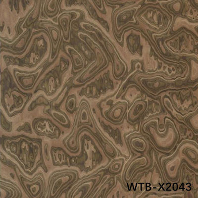 Zrekonstytucja Black Walnut Burl Wooden Veneer WTB-X2043 0,15-0,55 mm Do dekoracji w pomieszczeniach