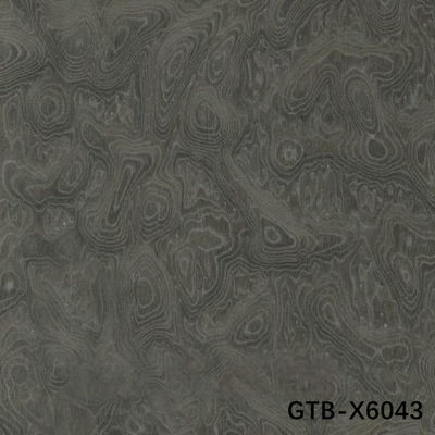Simulacja drewna z foliową szarego drzewa Burl GTB-X6043 Rozmiar wydłużony 2850mm Fleeced Back For Hotel Panel